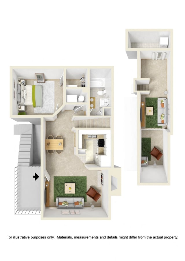 1 Bed Loft floor plan