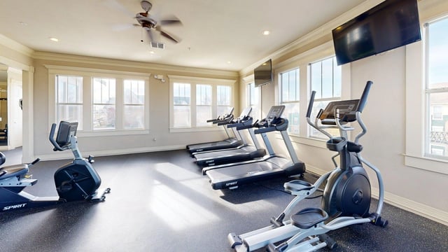 Fitness center with treadmills and ellipticals