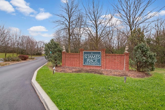 St. James Place Apartments monument sign