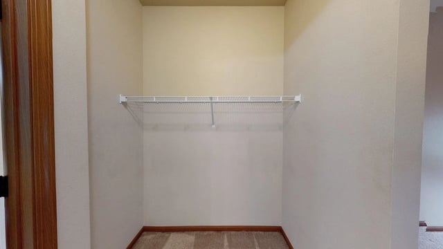 Empty closet with shelf and rod