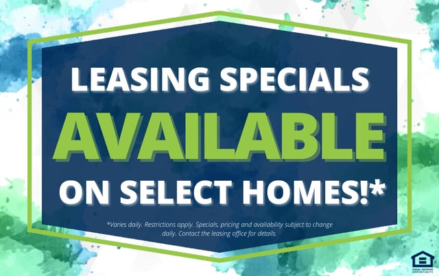 Leasing specials available on select homes!