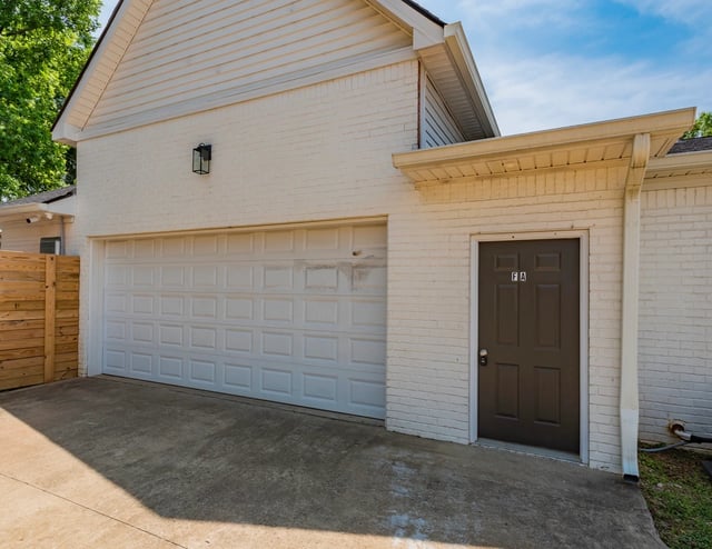 Garage entrance and side door with FA label