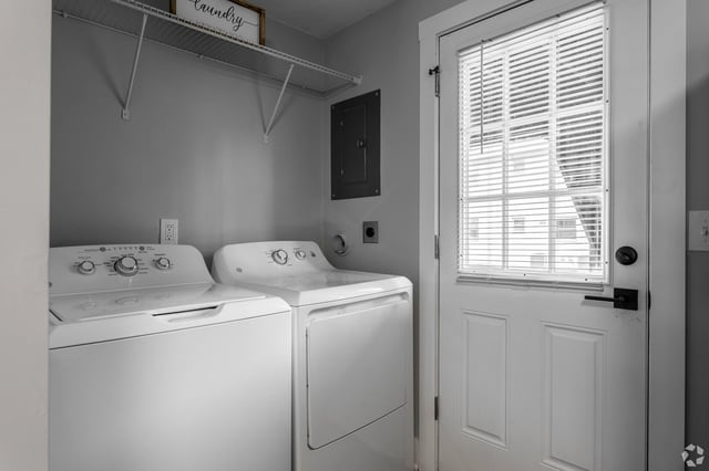 Laundry room with washer and dryer