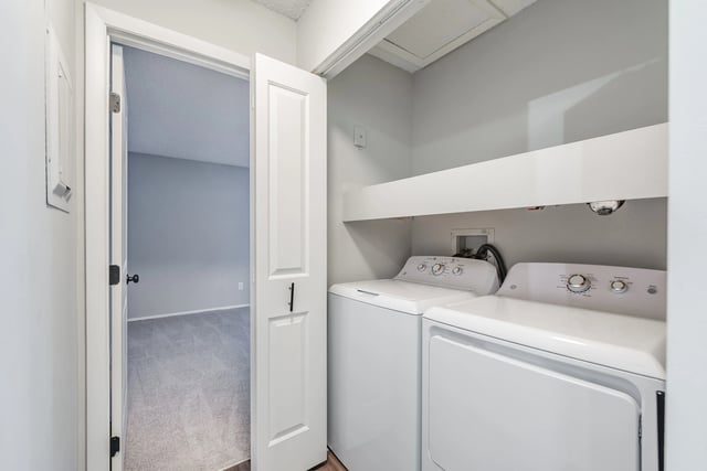 Washer and dryer in a closet